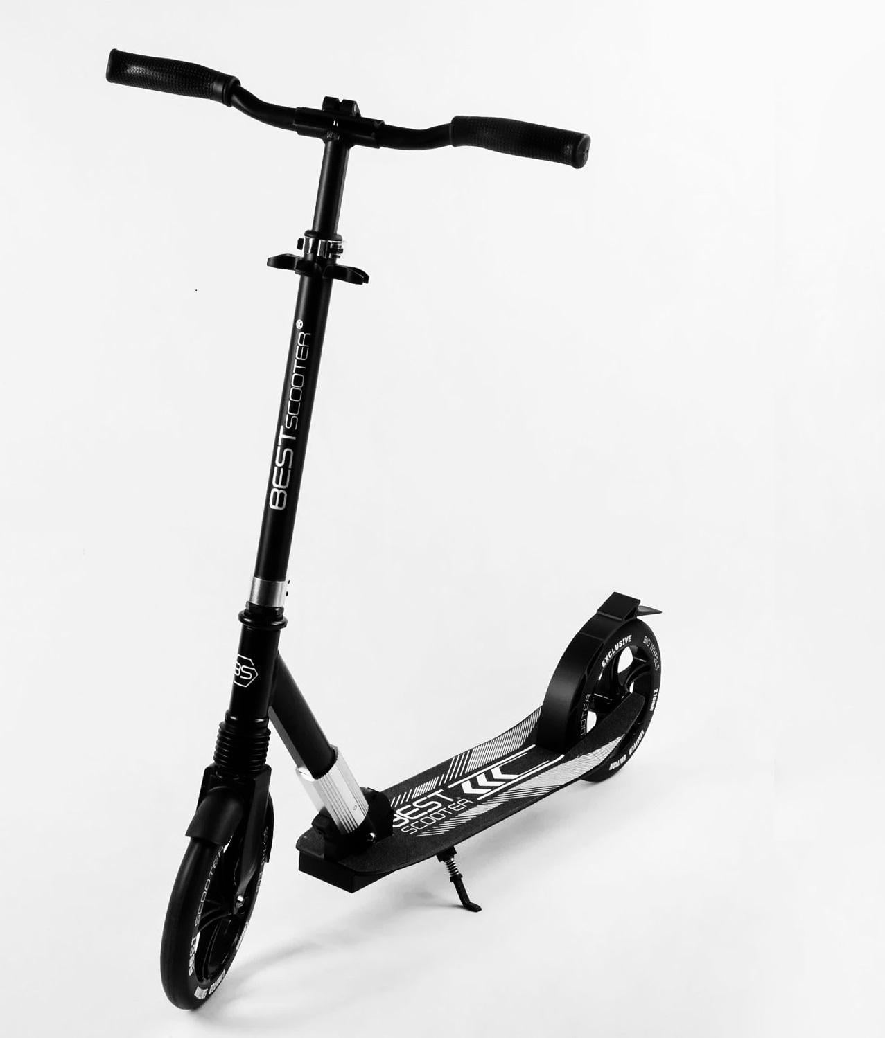 Самокат двухколесный Best Scooter колеса PU складной амортизатор Black (105587)