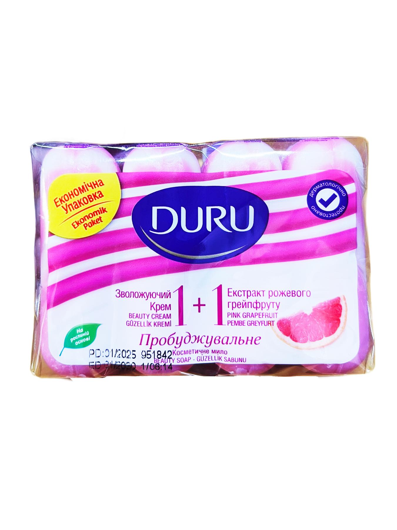 Крем-мило Duru 1+1 Рожевий грейпфрут 4x80 г (131759)