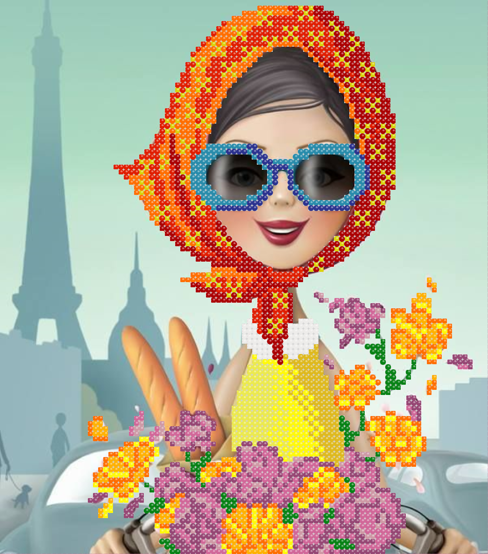 Схема вышивки бисером Променад (1221830214А)