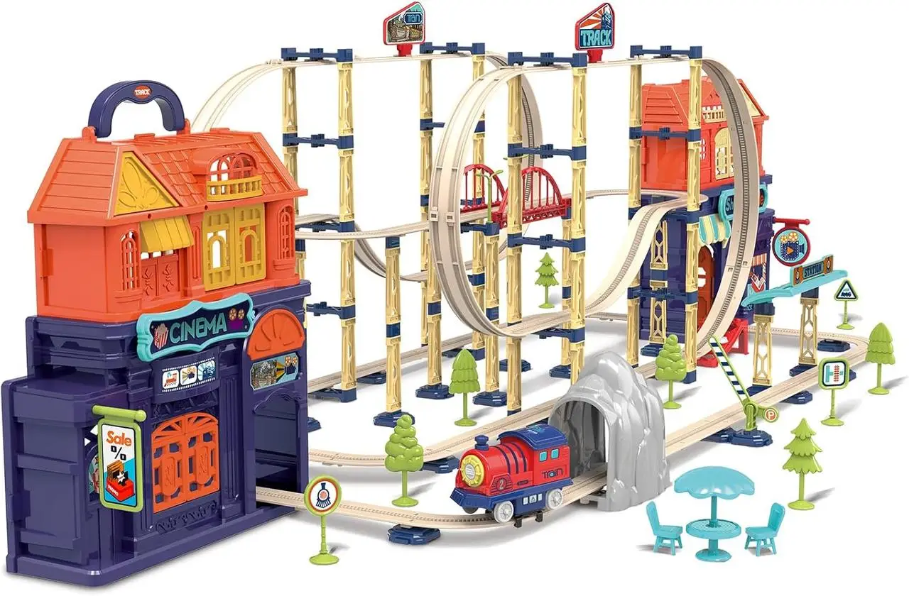 Набір Treck City Трек Залізниця 2в1 бокс/трек/потяг зі звуком 217 елементів (qsr-z59-x7d) Набір Treck City Трек Залізниця 2в1 бокс/трек/потяг зі звуком 217 елементів (qsr-z59-x7d)