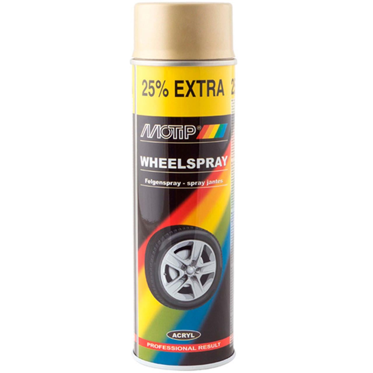 Фарба-емаль для дисків Motip Wheelspray 500 мл Золотистий Фарба-емаль для дисків Motip Wheelspray 500 мл Золотистий