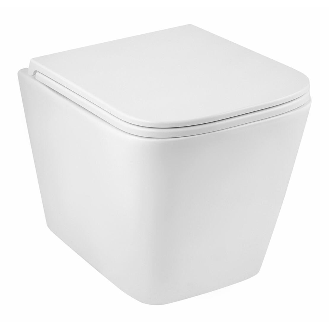 Унитаз подвесной Kroner Eifel WHI493436 TORNADO 485x340 мм с сиденьем безобідковий (SVR-CV034923)