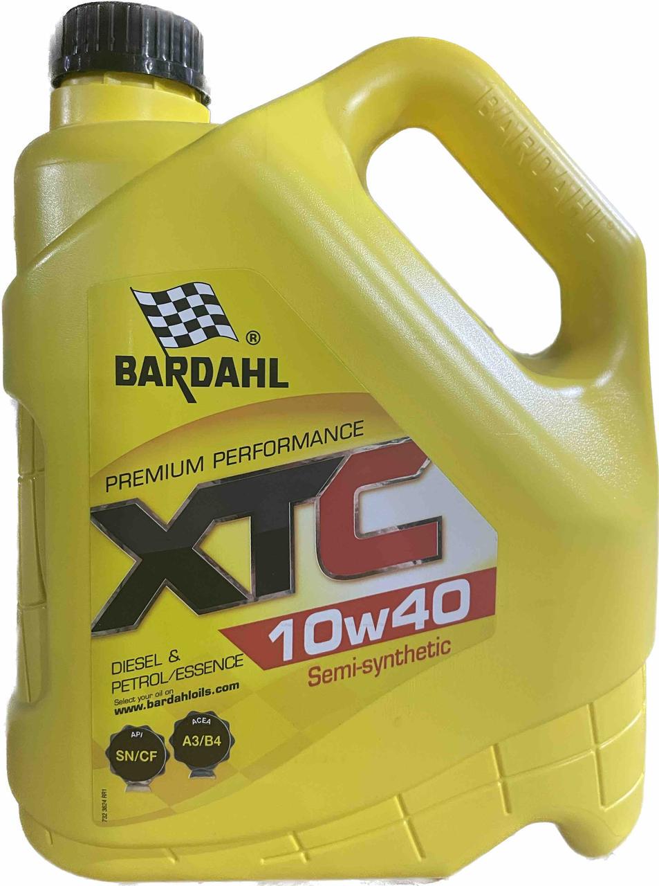 Моторное масло BARDAHL XTC 10W40 SN/CF A3/B4 MB 229.1 VW 01.01/505.00 RN700 4 л (36242)