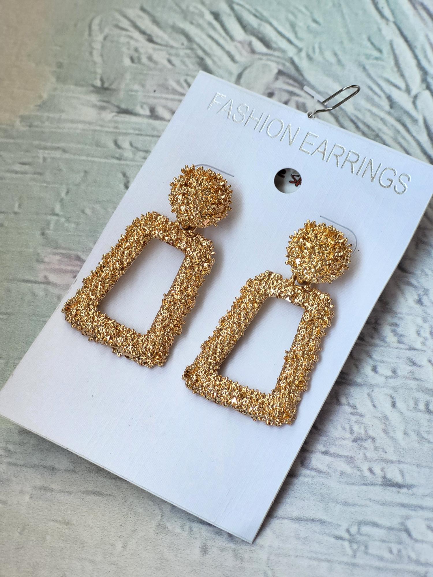 Серьги трапеции 10735 Золотистый (867f6b34)