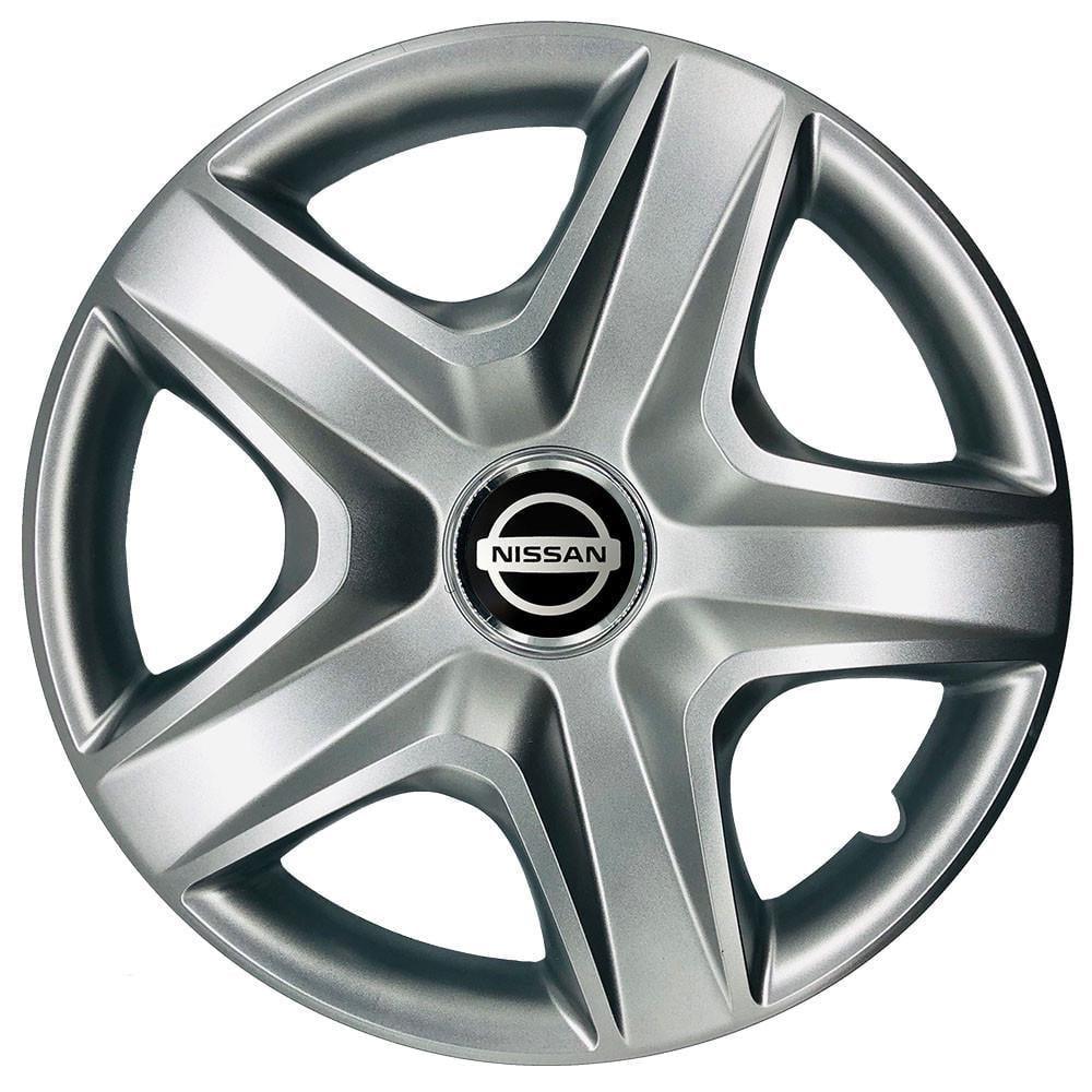 Колпаки SJS R16 с логотипом Nissan 418 4 шт. Серебристый (2654562536)