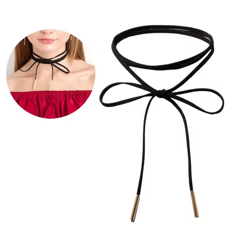 Подарунковий набір чокерів на шию 6 шт. Чорний (R9390) - фото 10 Подарунковий набір чокерів на шию 6 шт. Чорний (R9390) - фото 10