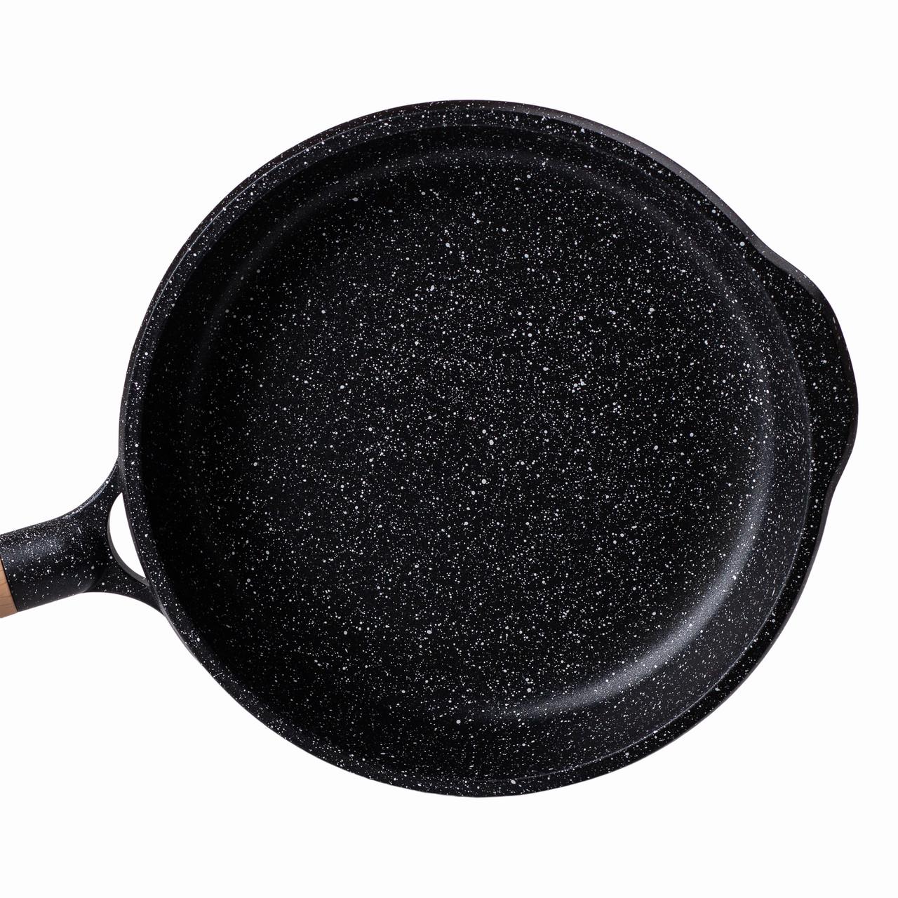 Сковорода алюмінієва MGC з мармуровим покриттям антипригарним Ø 26 см 2,2 л Black - фото 2 Сковорода алюмінієва MGC з мармуровим покриттям антипригарним Ø 26 см 2,2 л Black - фото 2