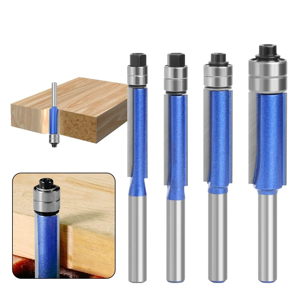 Комплект фрез по дереву M00592-2 для ДСП фанери і дощок з двома підшипниками 1/4" - фото 2 Комплект фрез по дереву M00592-2 для ДСП фанери і дощок з двома підшипниками 1/4" - фото 2