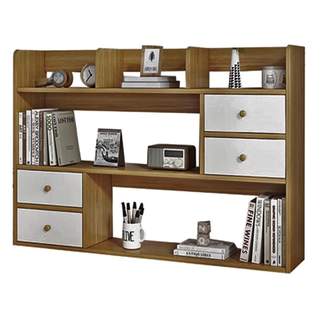 Полка-надстройка настольная из дерева Морейро сиена-зефир (АКД-00760520)