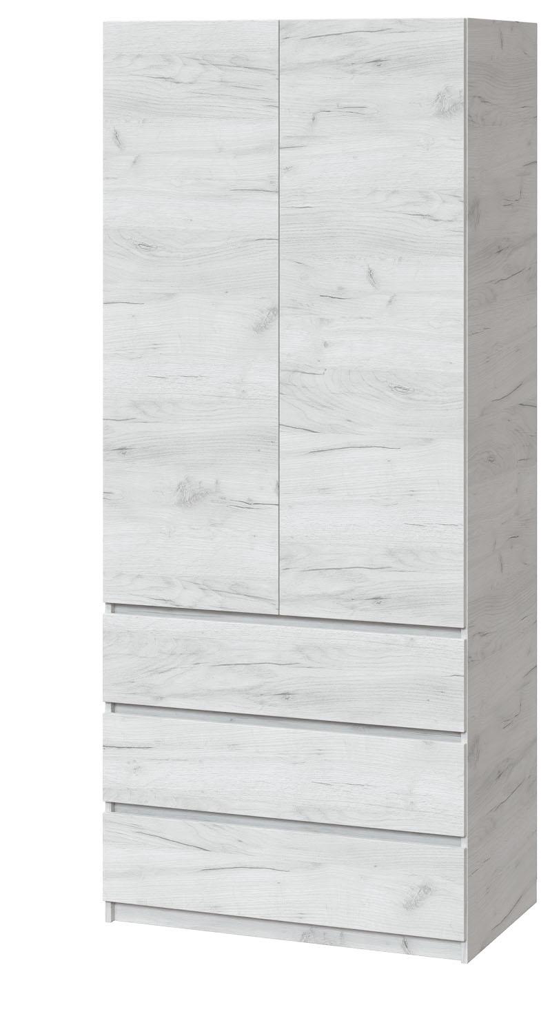 Шкаф в прихожую Мастер Форм Брайт 900х520х2000 мм Дуб крафт белый (31317)