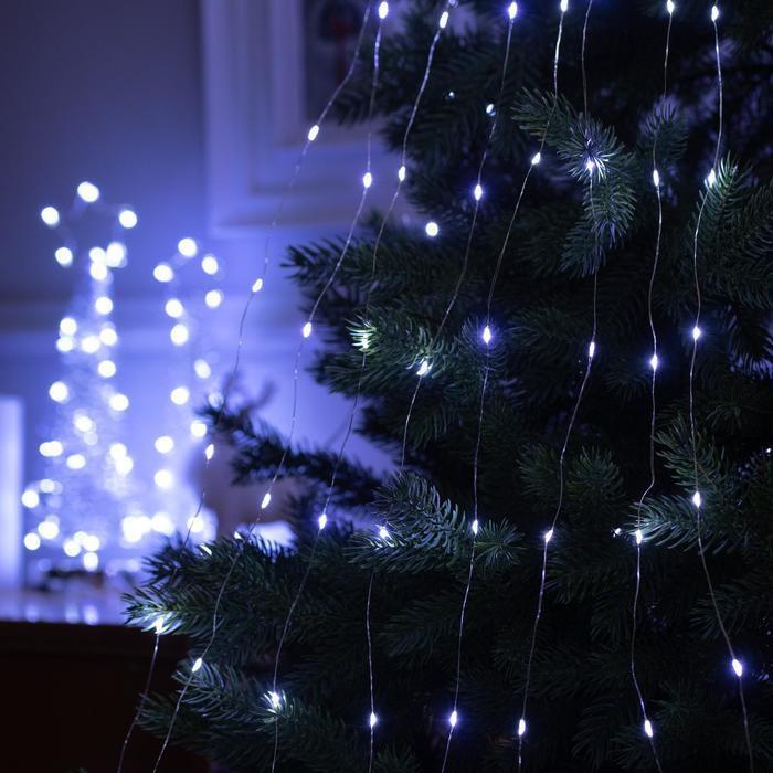 Гирлянда Конский хвост роса 300 LED 3 м Белый (3024)