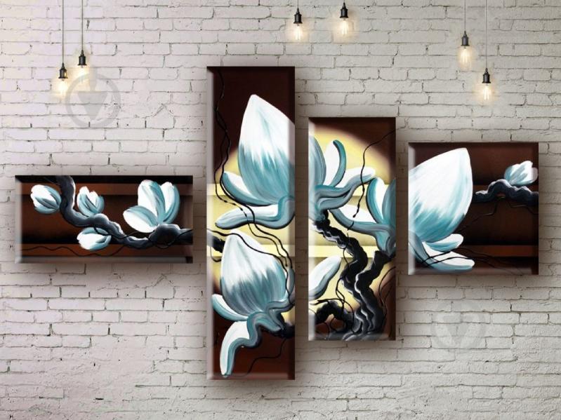 Модульная картина акрилом цветы ArtStar MHM17_4_013 размер 80 х 110 см