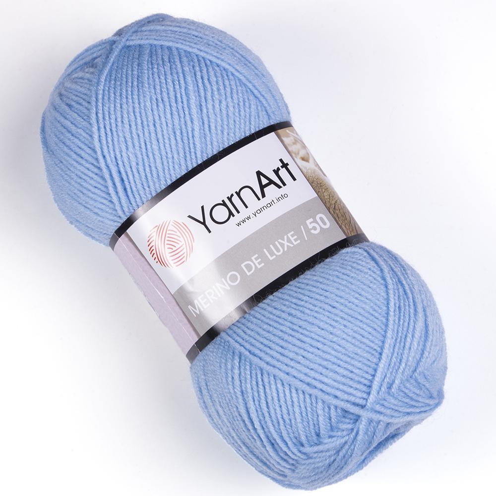 Пряжа YarnArt Merino De Luxe 215 Голубой (6045)