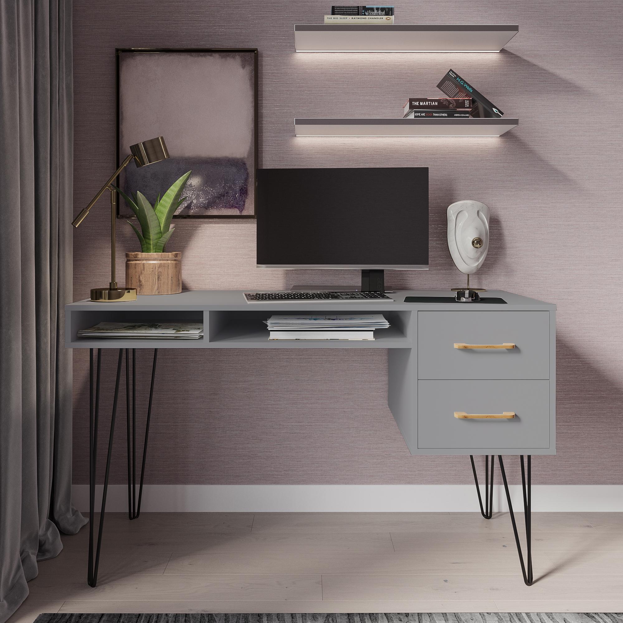 Стіл письмовий Loft-2 1400х598х750 мм Графіт (Арт.213) - фото 3