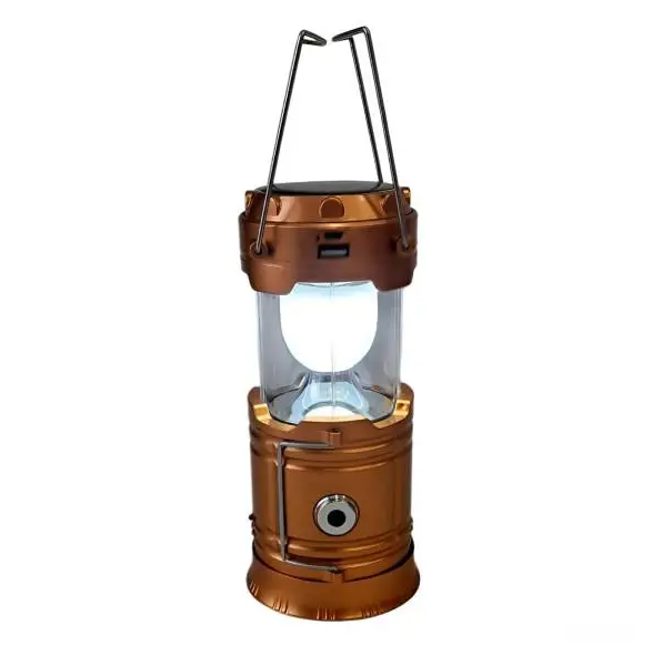 Ліхтар кемпінговий світлодіодний підвісний телескопічний Золотий