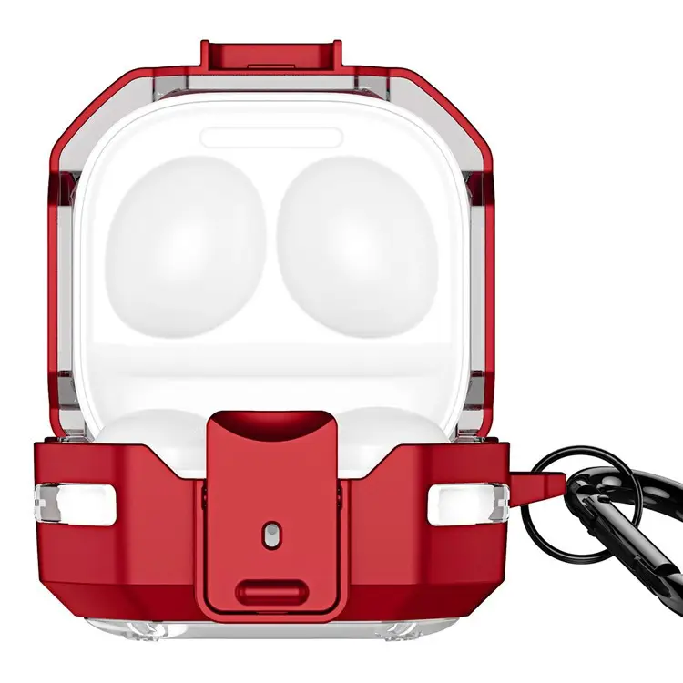 Чехол противоударный Dux Dusis SEGA для наушников Samsung Galaxy Buds 2 Pro/2/Pro/Live/FE с карабином Red (00008)