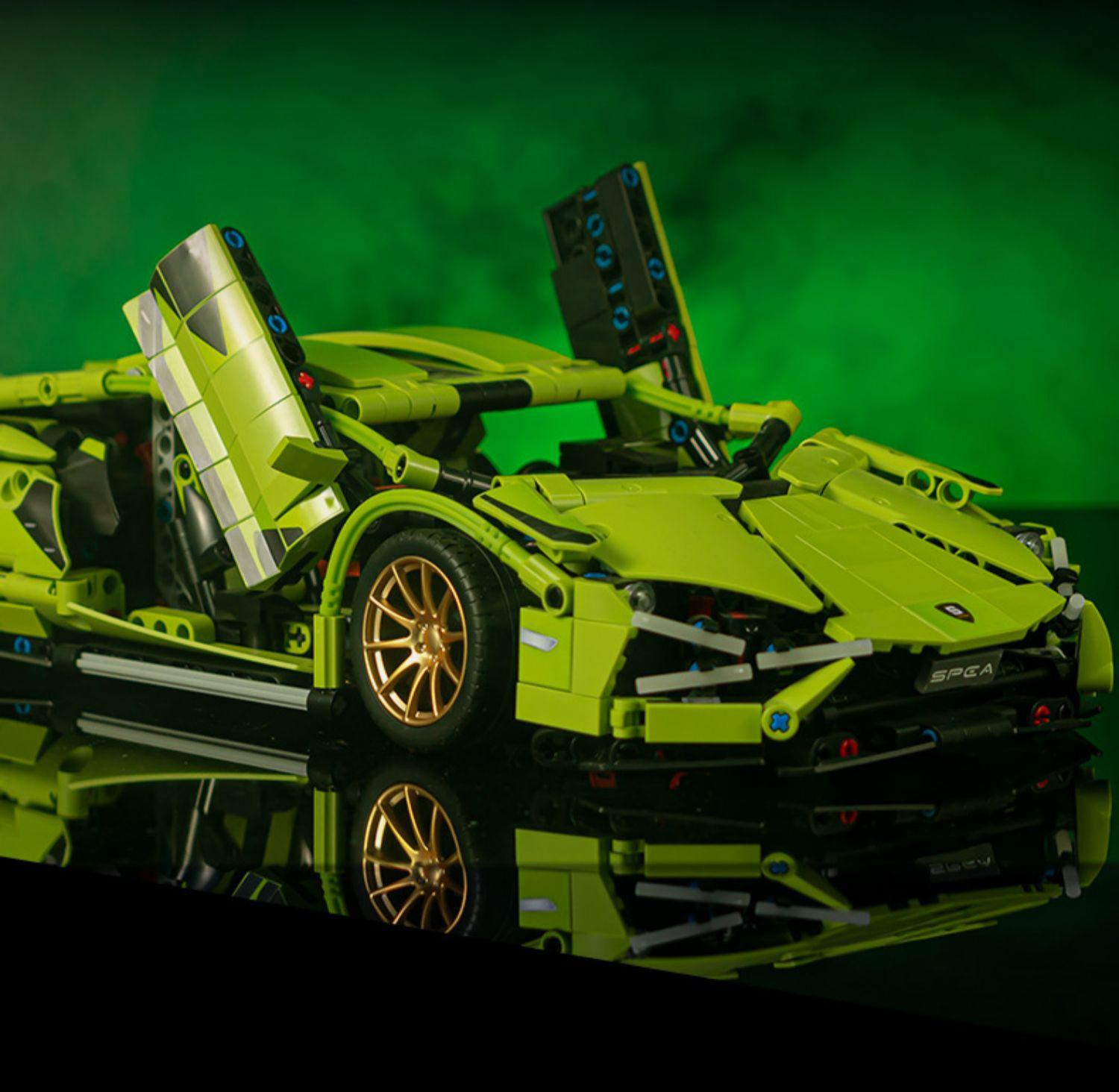 Конструктор машинка Lamborghini Technol Model 1:14 на 1254 деталі Зелений - фото 14