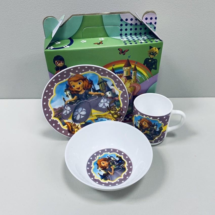 Набор детской посуды Принцесса Софья из стеклокерамики 3 пр. (3535-10)