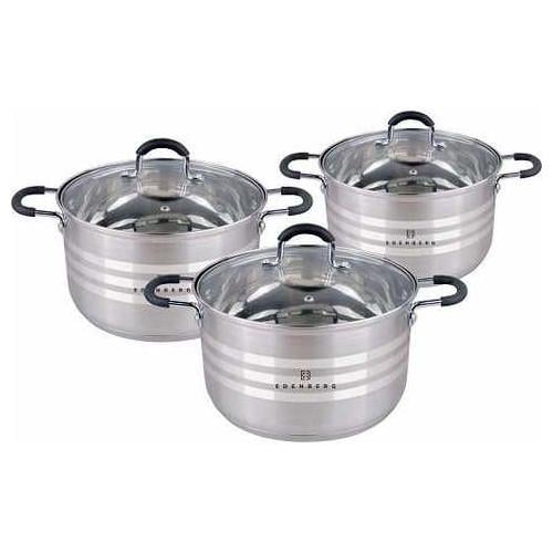Набір посуду Edenberg EB-4078 з 5-ти шаровим капсульним дном нержавіюча сталь 6 пр. (EB-4078)
