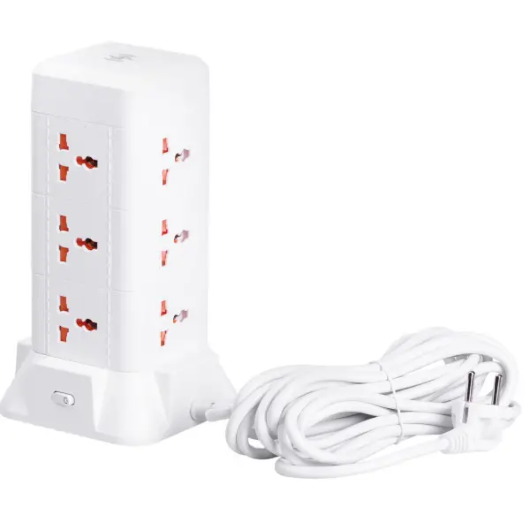 Фильтр-удлинитель сетевой TOWER 9 розеток LED-лампа 3USB/1PD 2,8 м - фото 2