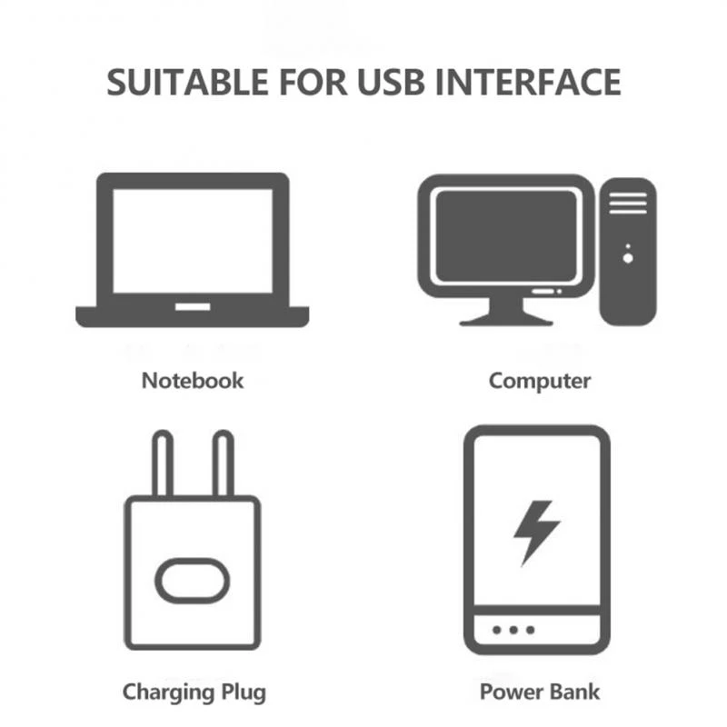 Світлодіодна USB лампа двустороння 3-5V 7000 К холодне світло 16 світлодіодів 10 шт. - фото 4