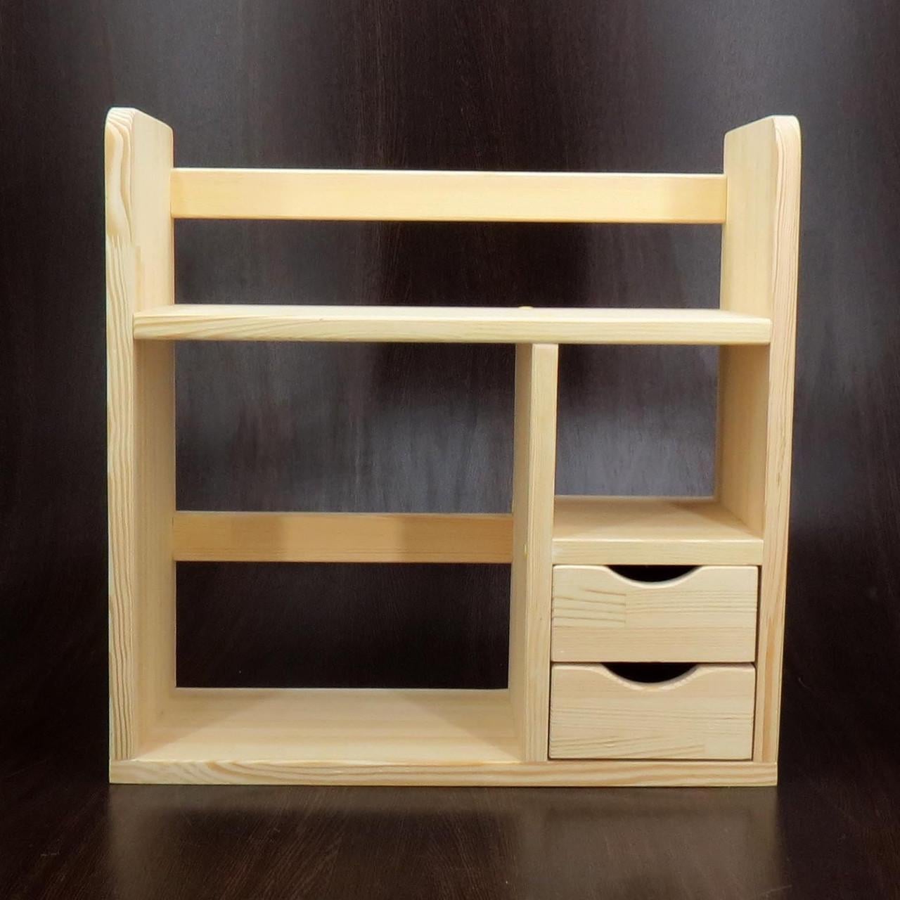 Полка-надстройка настольная из дерева Фуари бланже (АКД-012701)