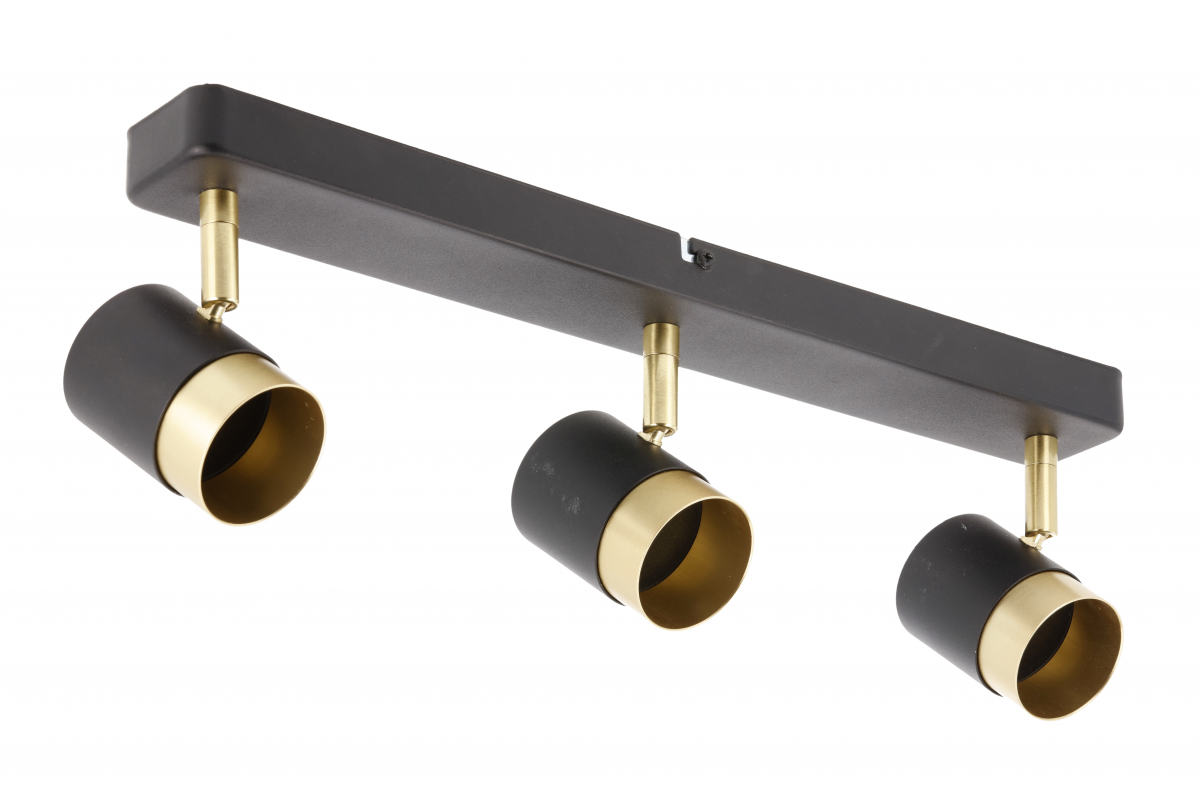 Спот GTV ORIO GU10 max 50W IP20 тройной черный (00000022855)