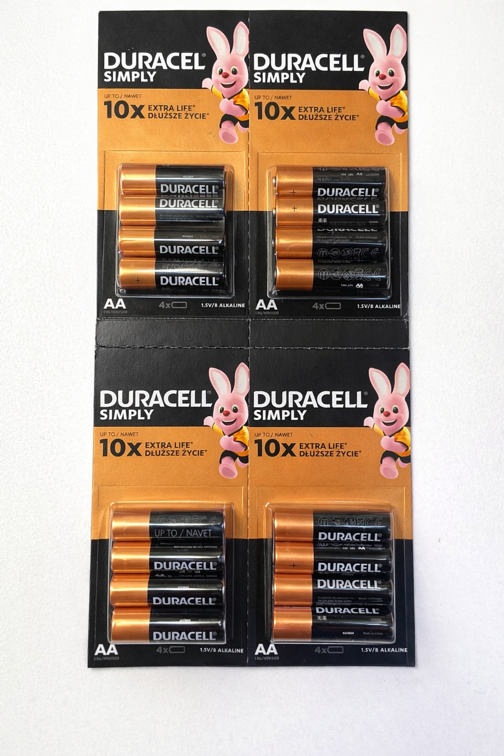 Набор батареек Duracell AA LR06 MN1500 16 шт. (32401808)