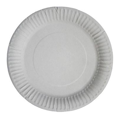 Тарілка картонна Україна d190 мм 100 шт. Білий (Д19)