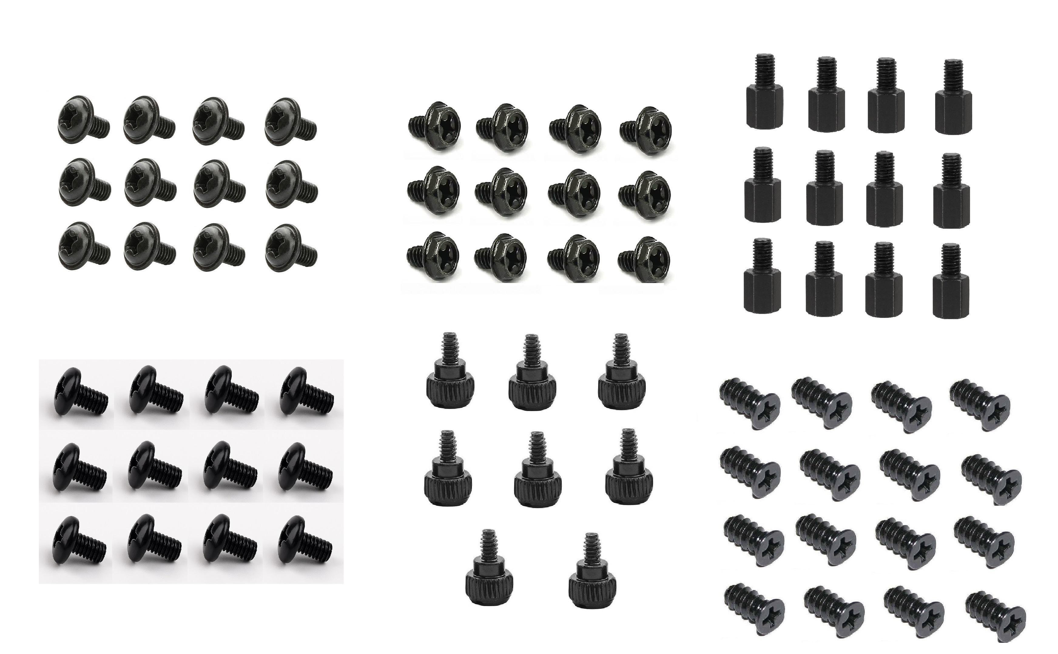 Набір гвинтів для збирання і ремонту ПК/серверів та ноутбуків 72 шт. Чорний (00172)