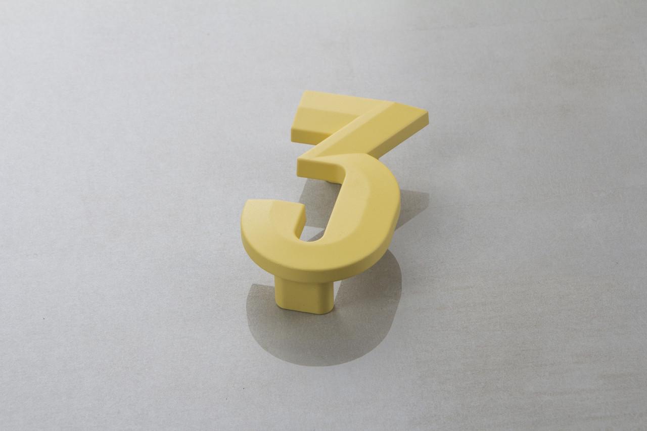 Меблева ручка Poliplast цифра трійка РП-3 Жовтий матовий (16227) - фото 1 Меблева ручка Poliplast цифра трійка РП-3 Жовтий матовий (16227) - фото 1