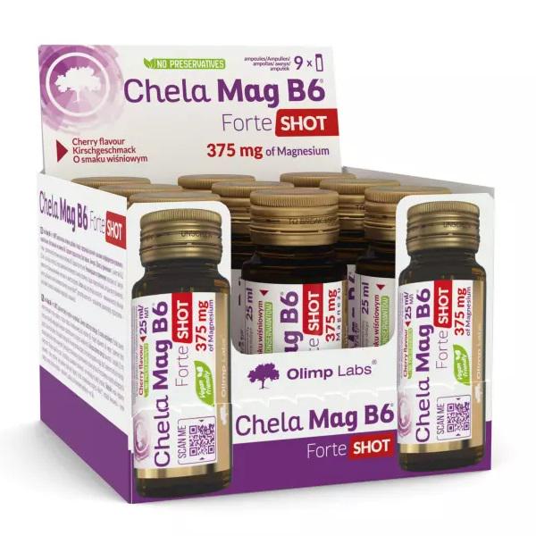 Вітамінно-мінеральний комплекс для спорту Olimp Nutrition Chela-Mag B6 Forte Shot 9х25 мл Cherry (000021456)