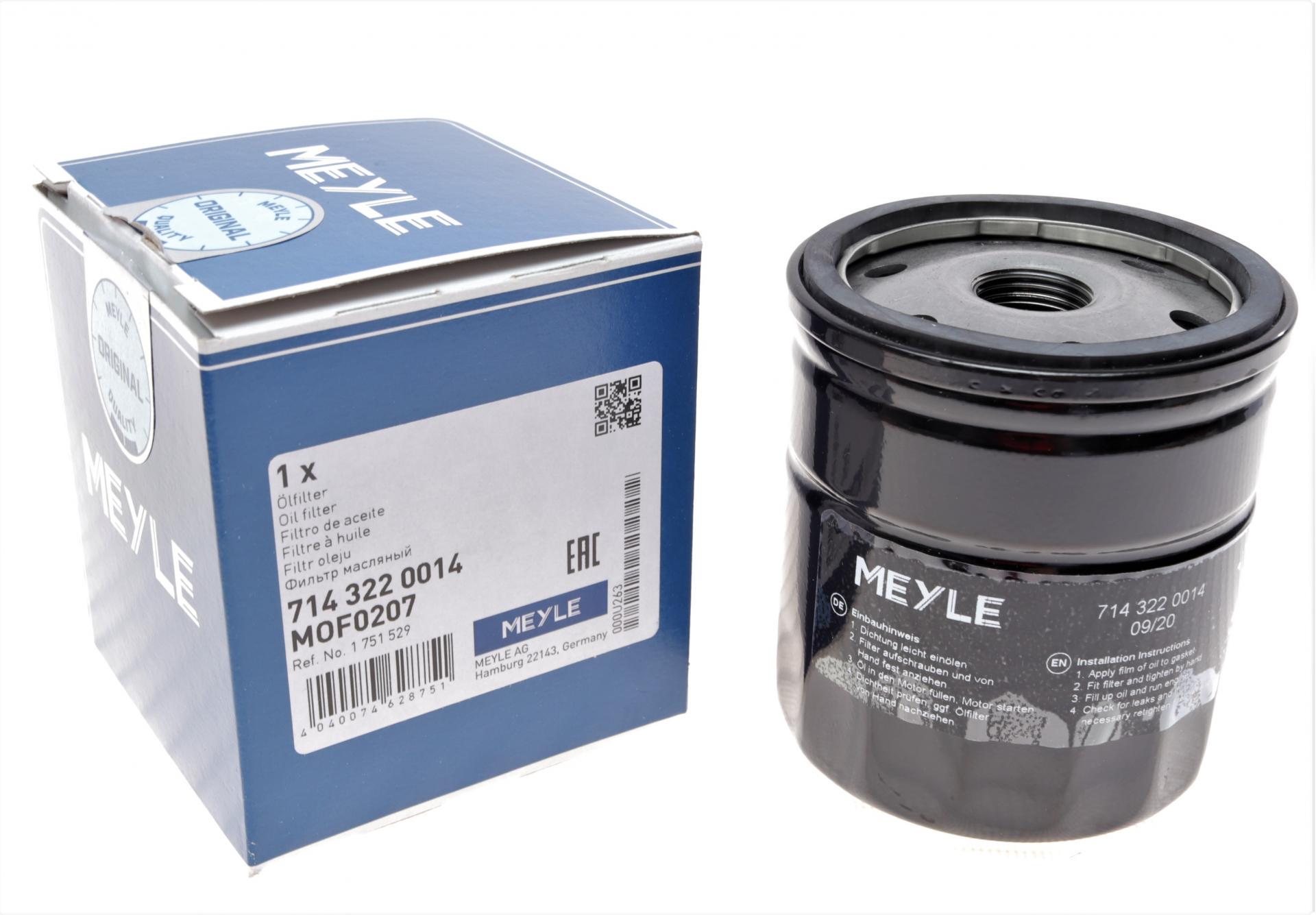 Фільтр масляний Meyle для Ford Maverick/Transit/Ford USA Mustang/Mazda 3/5/6/MX-5 III/Saab 1,8-4,9 72- (714 322 0014)