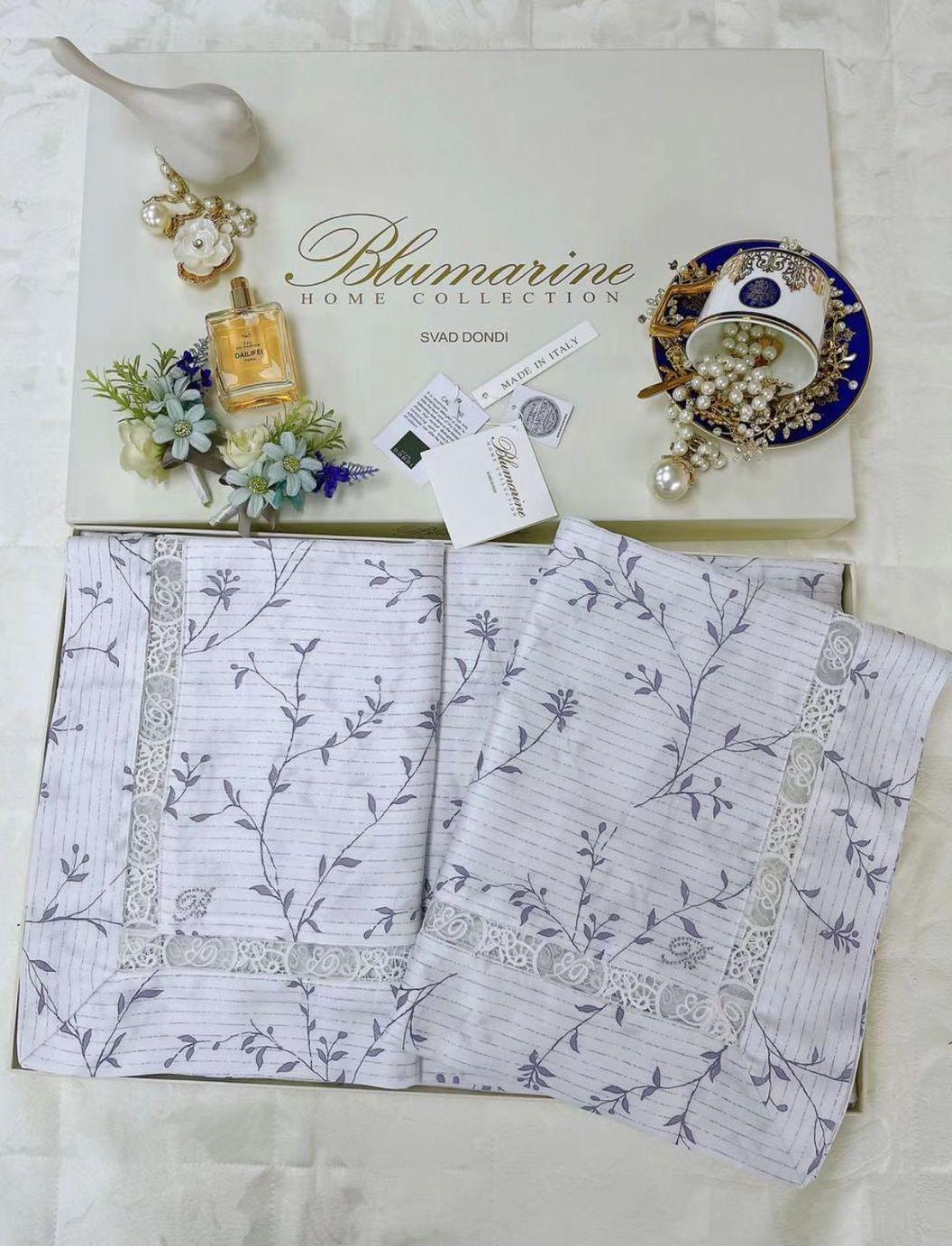 Комплект постельного белья Blumarine двуспальный евро бамбук Белый