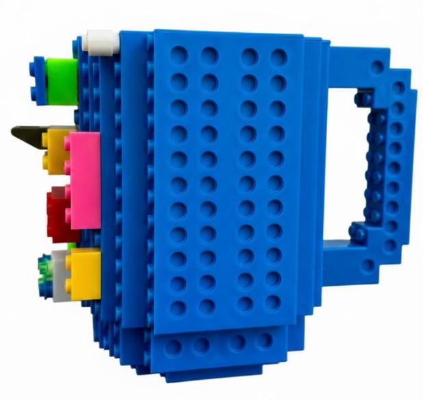 Кружка-конструктор Build-On Brick Mug для напитков 350 мл Голубой (2104619136)