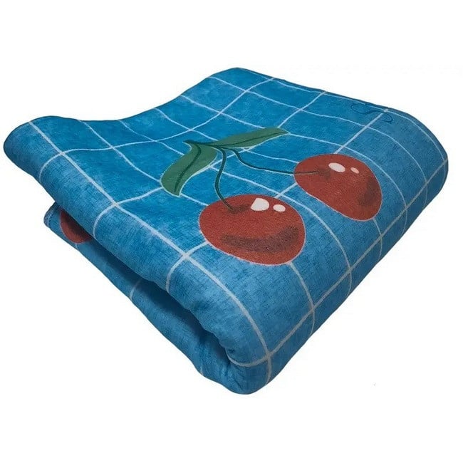 Электропростынь полуторная EAR Electric blanket 5714 с вишнями 150х160 см Голубой (6363c7ee1170a735b15be5e8)
