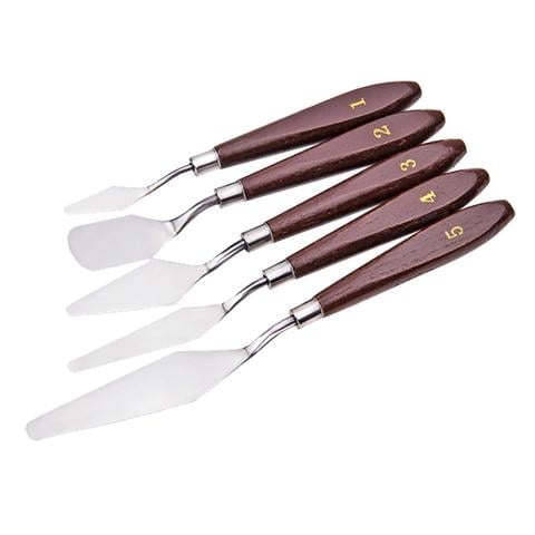 Набір художніх мастихінів зі сталі Worison 5 шт. (PN-5) - фото 2