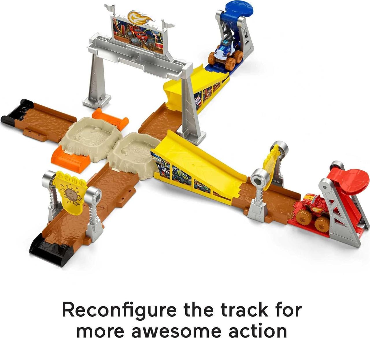Игровой набор Фишер Прайс Блейз Вспышка и чудо-машинки Гонки в грязи (GVG53) - фото 3