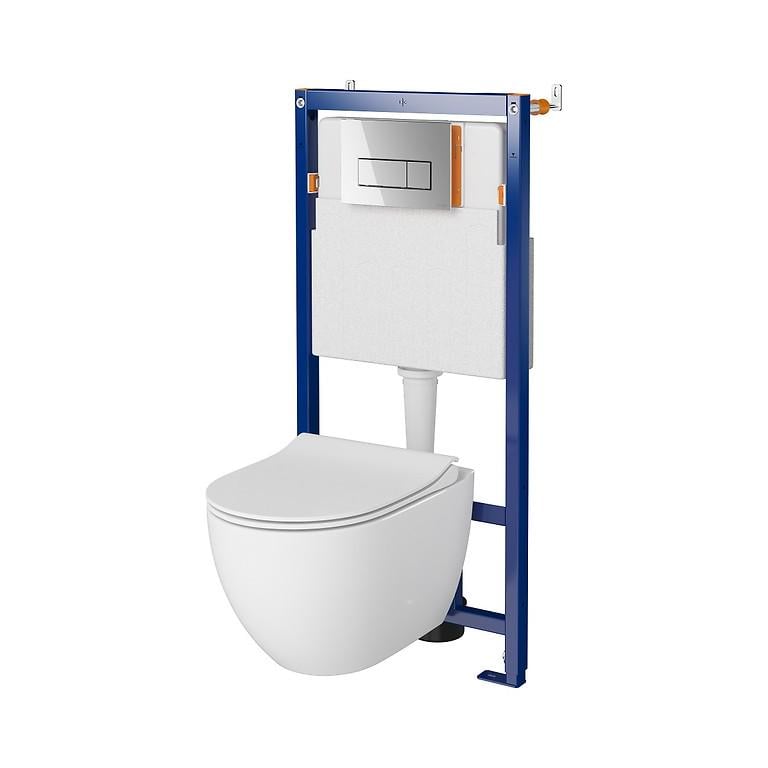 Інсталяційна система Cersanit TECH LINE OPTI ZEN CLEAN ON CET В603 сидіння дюропласт ліфт кнопка OPTI В1 Хром глянцевий (000025833)