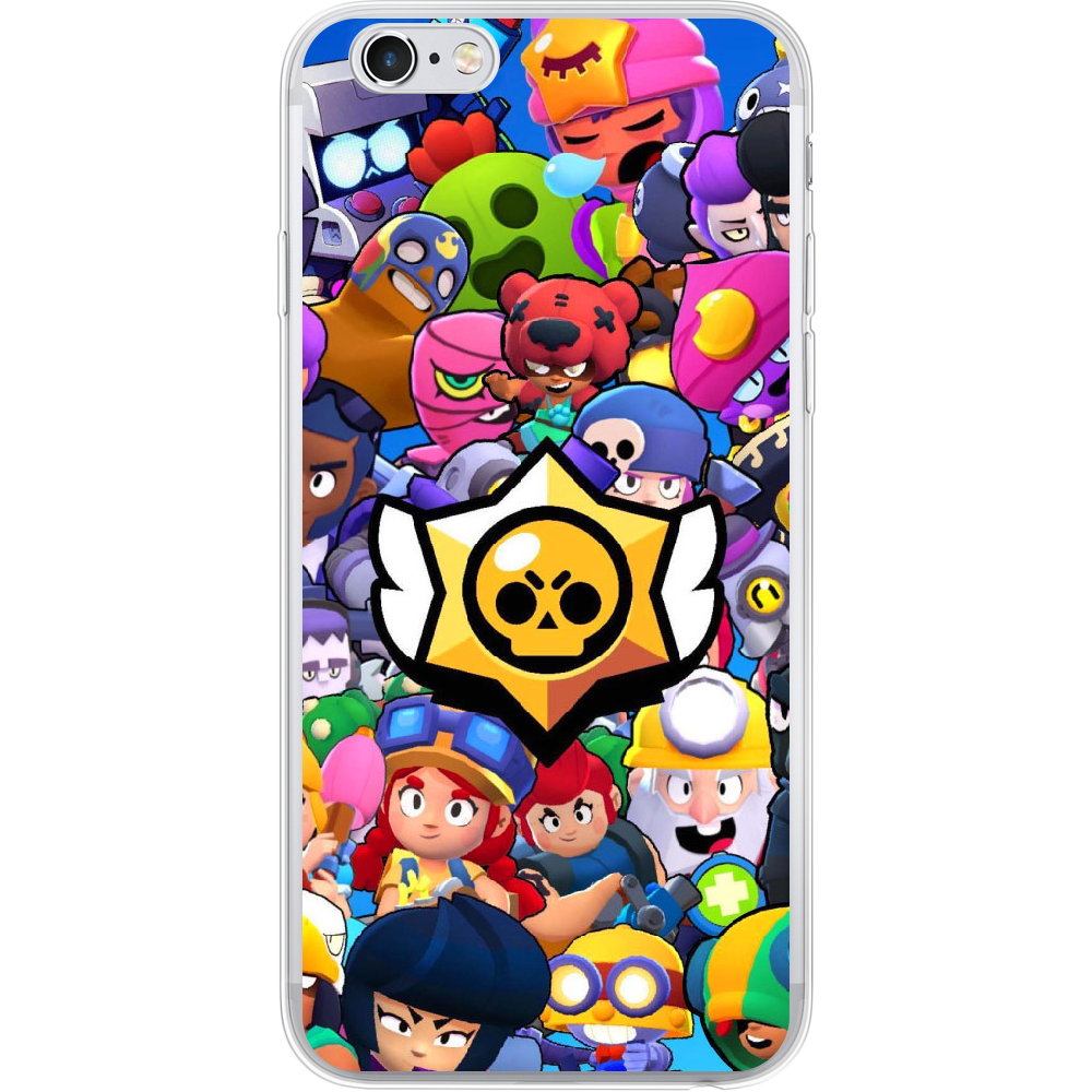 Чехол Boxface iPhone 6 Brawl Stars Прозорий силікон (24523-up2389-24523)