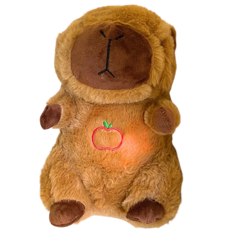 Мягкая игрушка-ночник плюшевая Капибара с имитацией дыхания и подсветкой (2492791896)