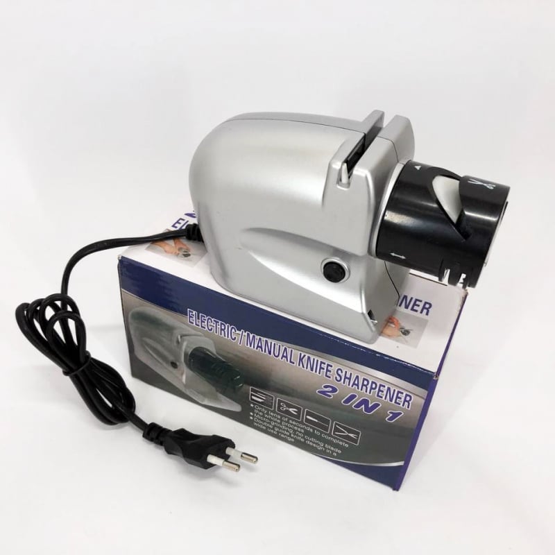 Точило електричне Electric Sharpener для заточування ножів та ножиць 220V Silver (tf3846) - фото 5 Точило електричне Electric Sharpener для заточування ножів та ножиць 220V Silver (tf3846) - фото 5