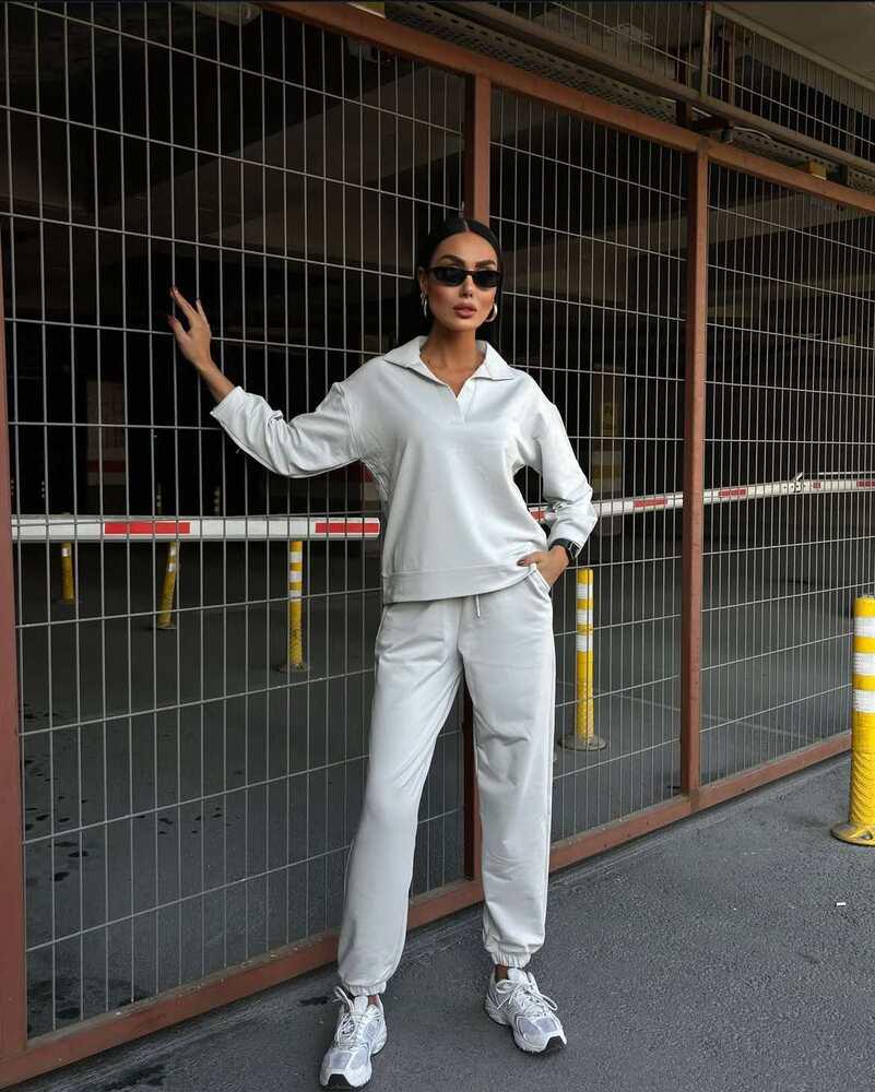 Костюм Forstime 8006x62 жіноча Світло-сірий - фото 4 Костюм Forstime 8006x62 жіноча Світло-сірий - фото 4