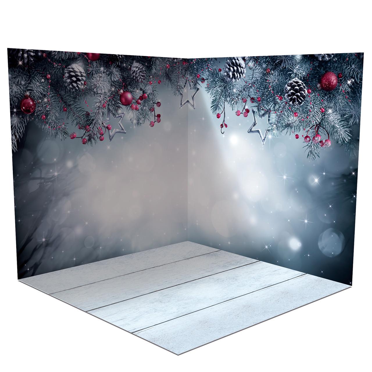 Фотофон виниловый угловой Frontlit новогодний 100х100 см 450 г/м2 (58509)