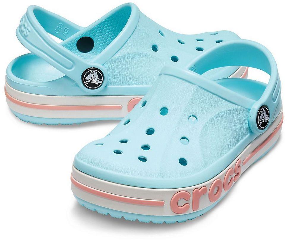 Сабо дитячі для дівчинки Crocs Bayaband Kids Clog р. 25/26 Ice Blue/Melon (6448)