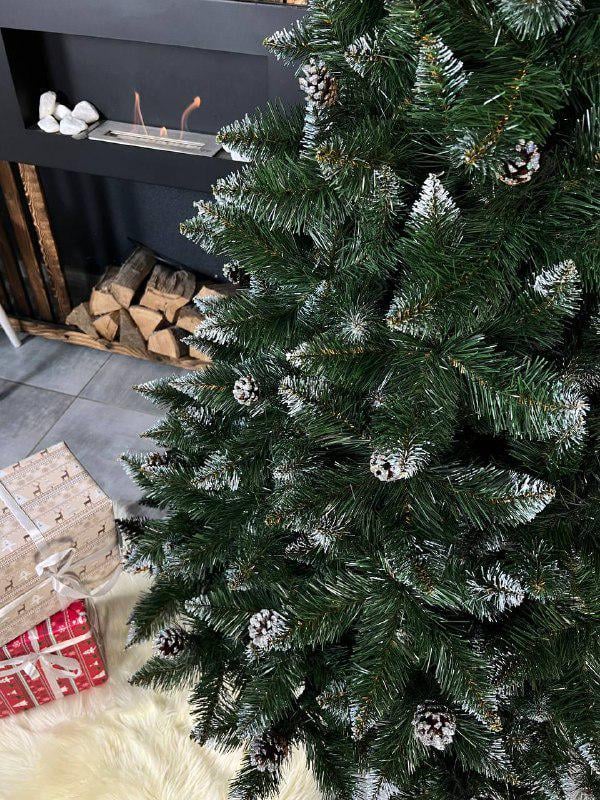 Штучна ялинка засніжена Гранделла з шишками 1,7 м Зелений (YNK081680) - фото 6 Штучна ялинка засніжена Гранделла з шишками 1,7 м Зелений (YNK081680) - фото 6