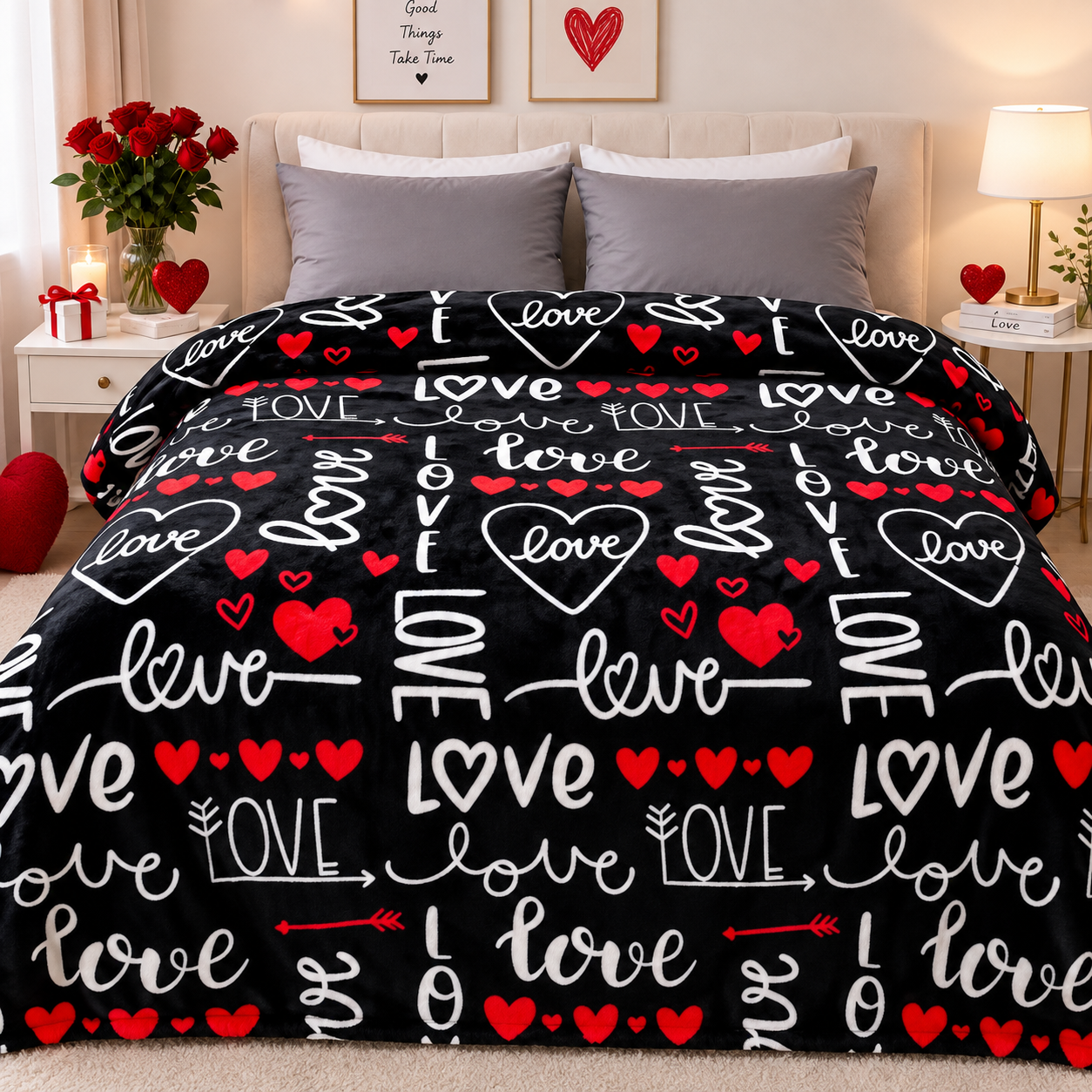 Плед-покривало Love You Love фліс полуторний 150х200 см (ly9135)
