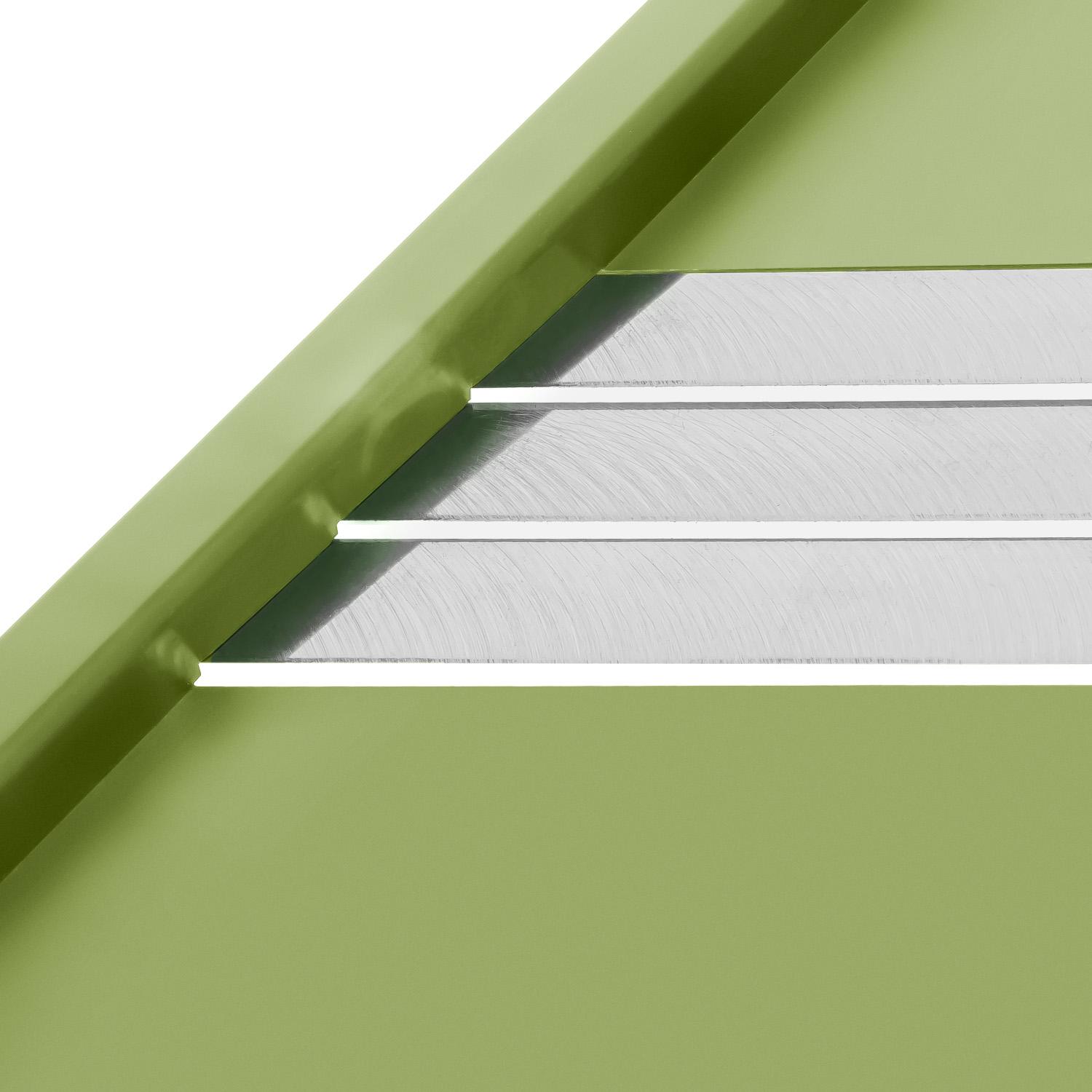 Шинковка для капусты и нарезки овощей/фруктов ручная пластиковая 3 лезвия 16,5х39 см Оливковый (86942) - фото 8