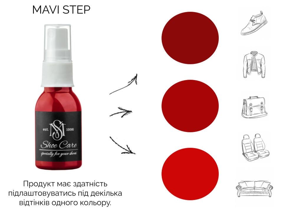 Жир норки для обуви MAVI STEP-Grease Spray 25 мл Красный (E03/112/025) - фото 3