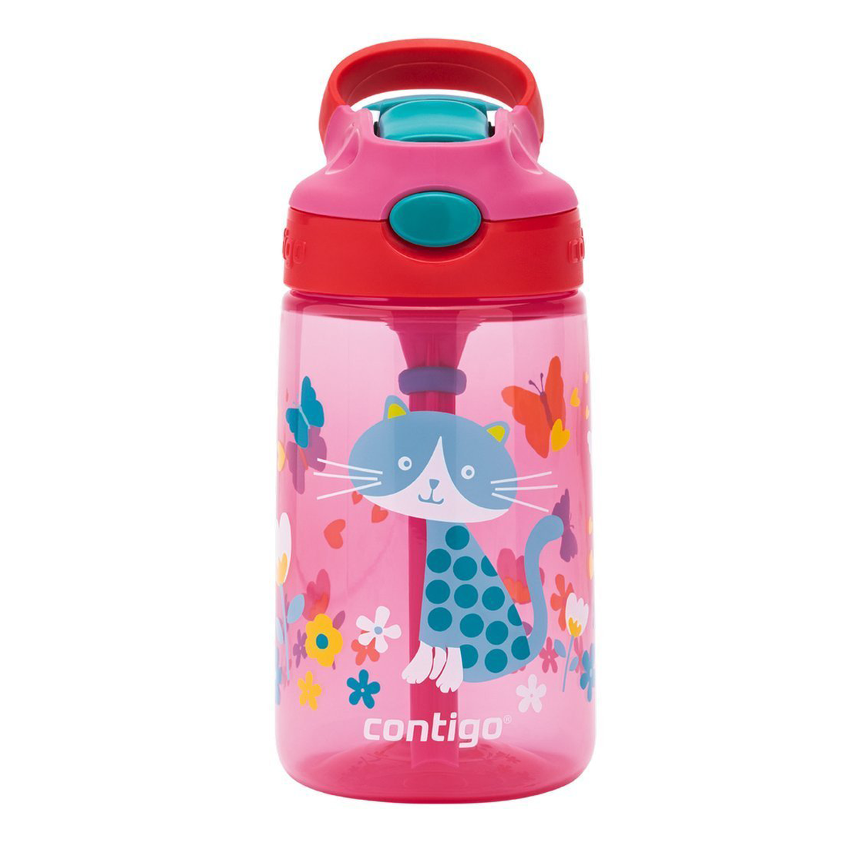 Бутылка для воды детская Contigo Gizmo Flip 420 мл Cherry Cat (2116113)
